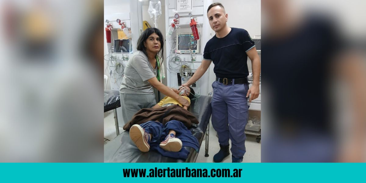 Angeles azules en acción: Policía le salvó la vida a nene de 5 años que convulsionaba