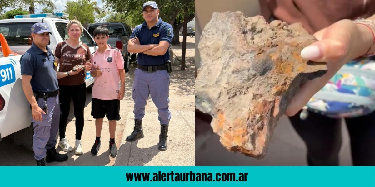   Gancedo: adolescente halló un presunto trozo de meteorito y lo entregó a la Policía