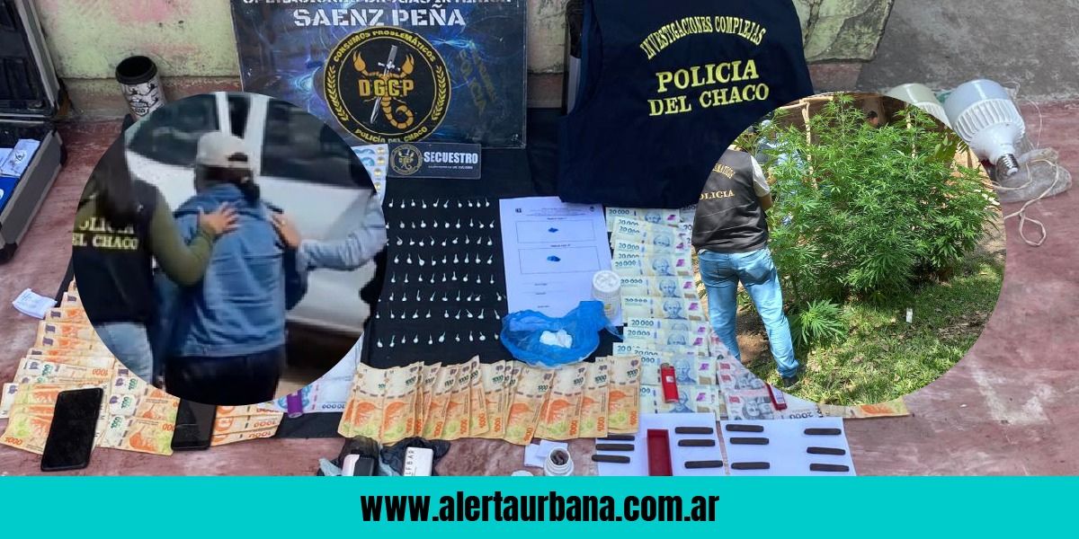 lanamientos en Sáenz Peña: un operativo por hurto destapó dos búnkers de venta de droga
