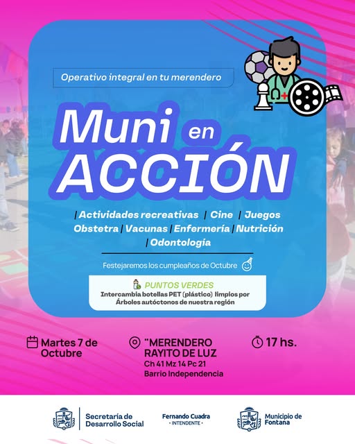 El Municipio de Fontana realiza un operativo en un merendero
