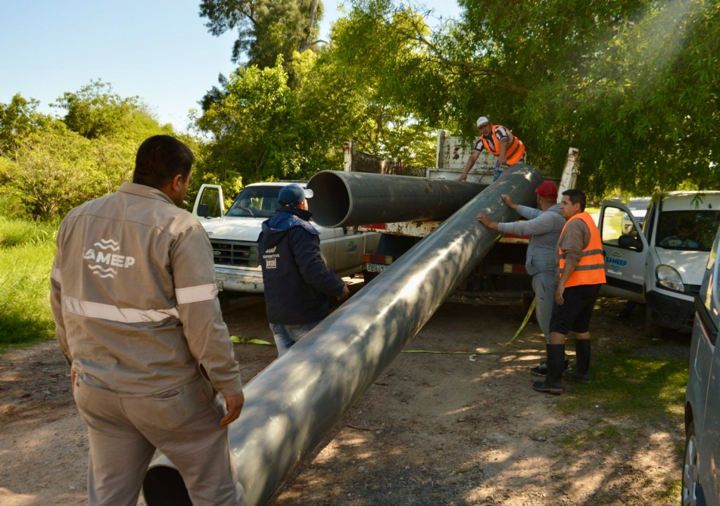 SAMEEP reparó un tramo del acueducto y restableció el servicio en Fontana