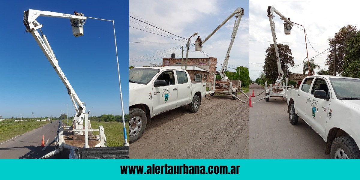Municipalidad de Plaza: reparan y reemplazo de luminarias dañadas