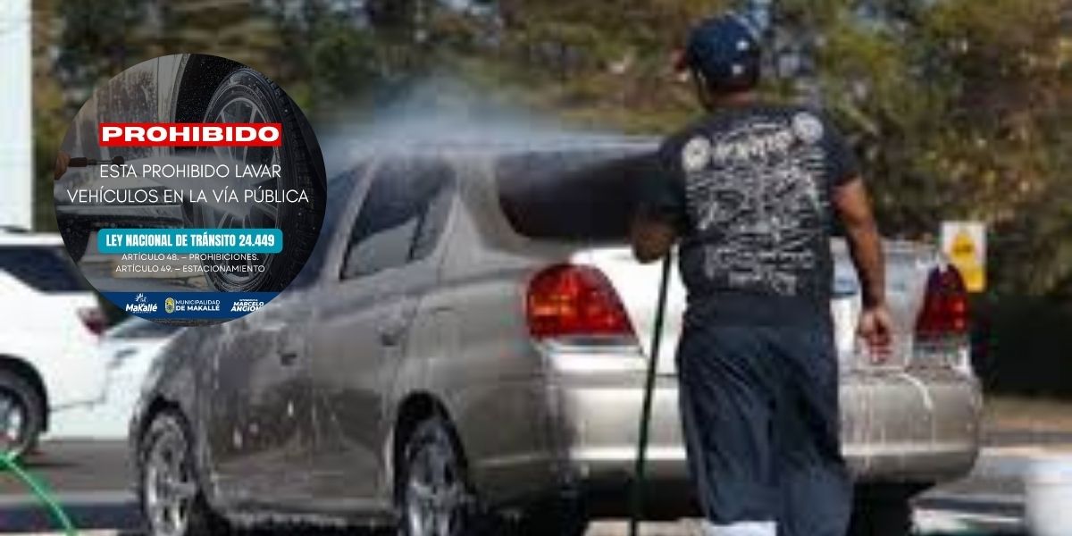 Prohibido lavar el auto en la calle: Makallé llama a cuidar el líquido vital