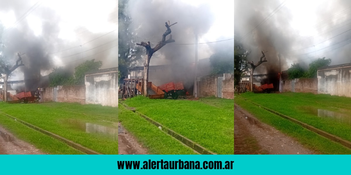 General San Martín en llamas: Incendio destruyó la casa de un tapicero 