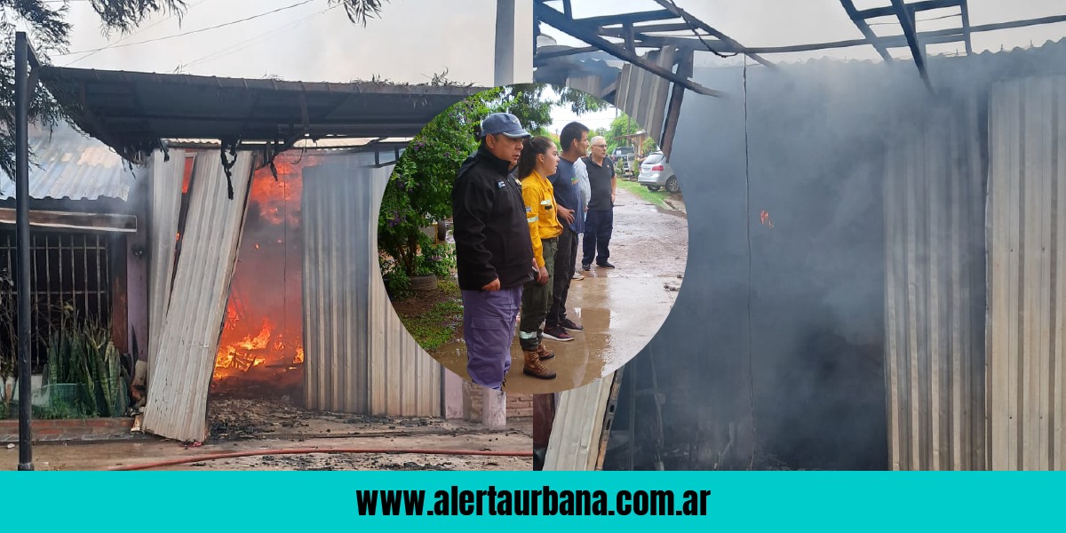 Incendio en San Martín: un tapicero perdió su casa y sus dos perros