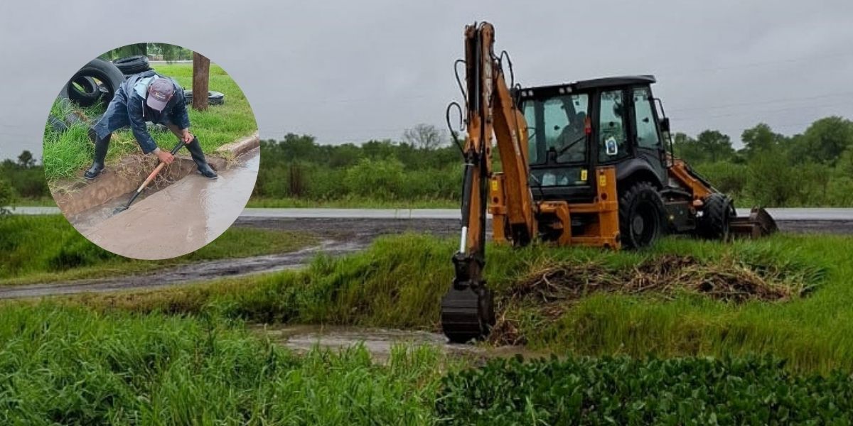 Municipio de La Plaza enfoca sus esfuerzos en el escurrimiento del agua tras las lluvias