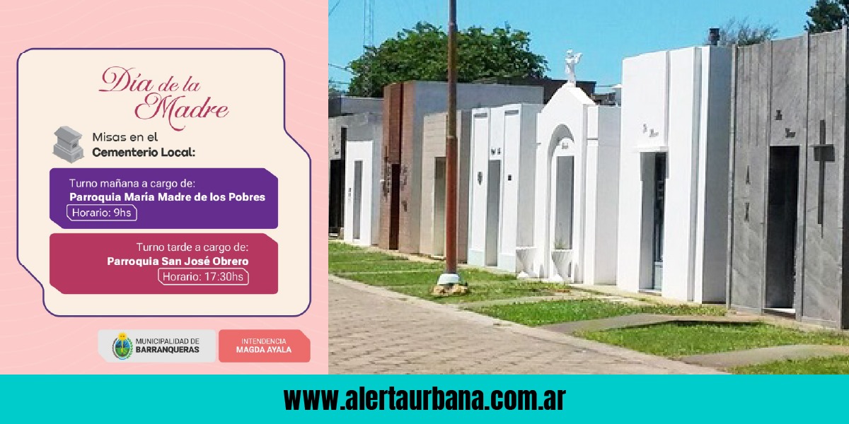 Municipio de Barranqueras: dos misas por el Día de la Madre
