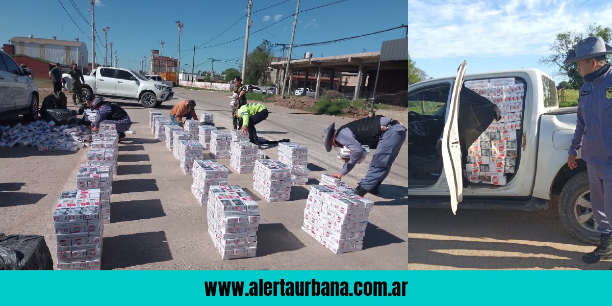 Los contrabandistas huyeron: Secuestran más de 40 cajas de cigarrillos tras intensa persecución en Roca