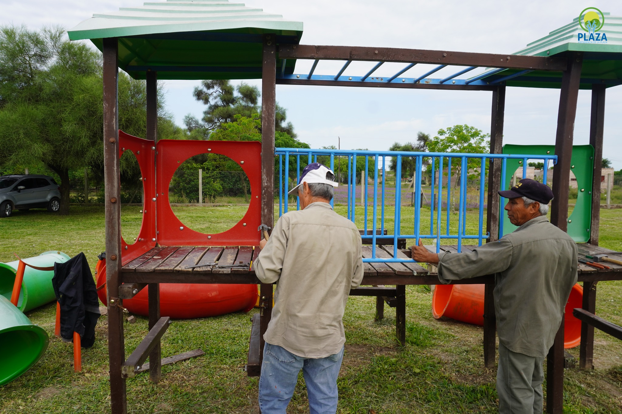 El Municipio de Plaza reubicó juegos de un jardín de infantes