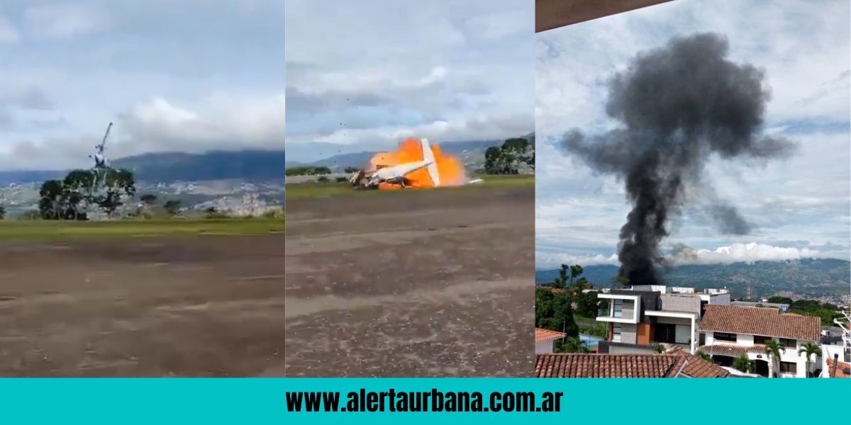 VIDEO así se estrelló al despegar un avión venezolano