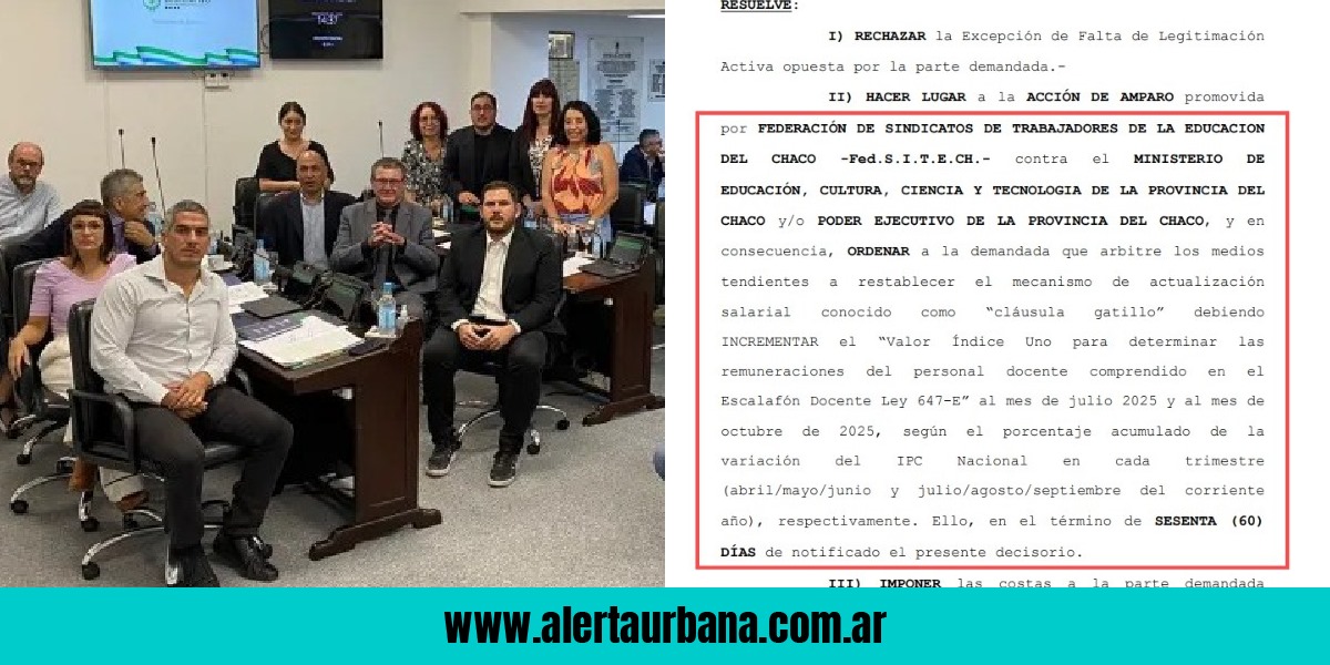 El bloque del PJ celebró el fallo que devuelve la cláusula gatillo a los docentes