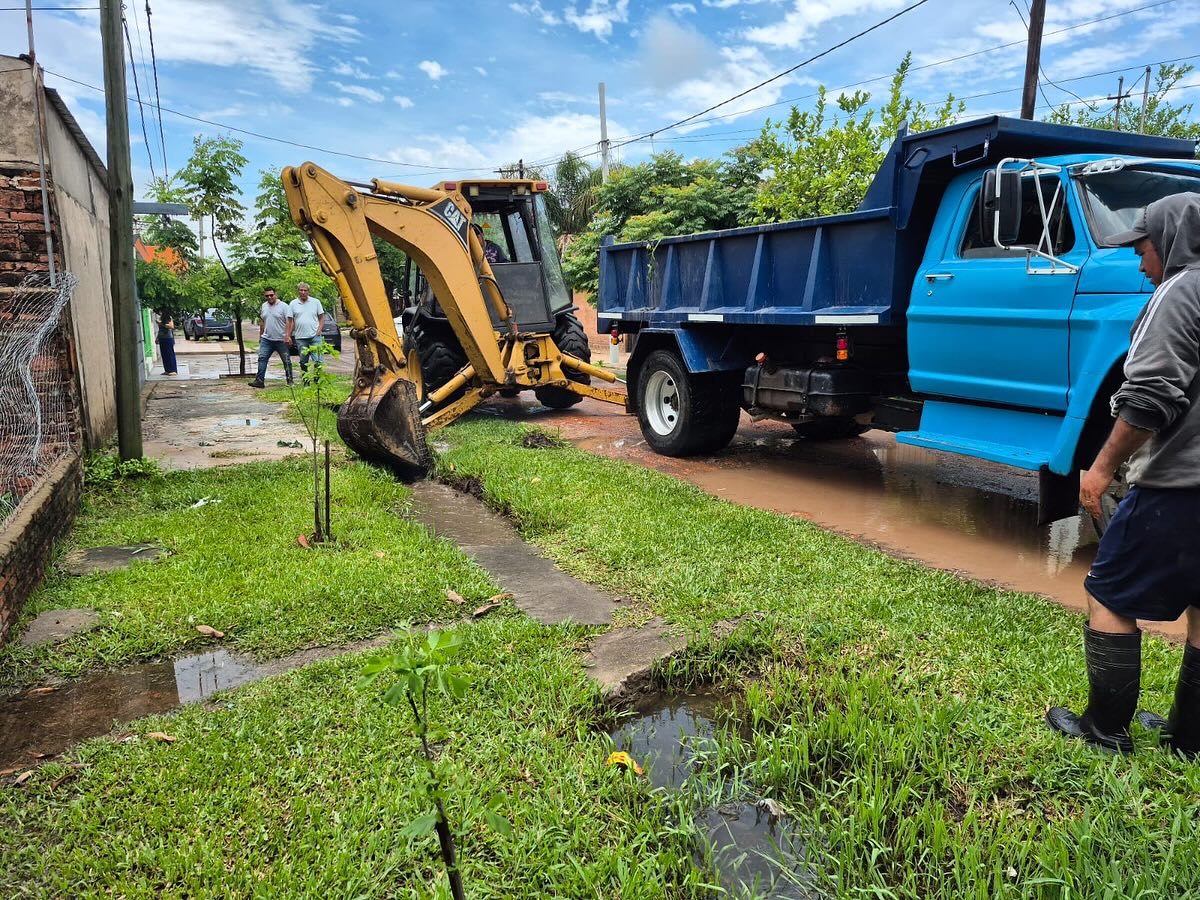 El municipio de Barranqueras desplegó operativos por las lluvias intensas del fin de semana