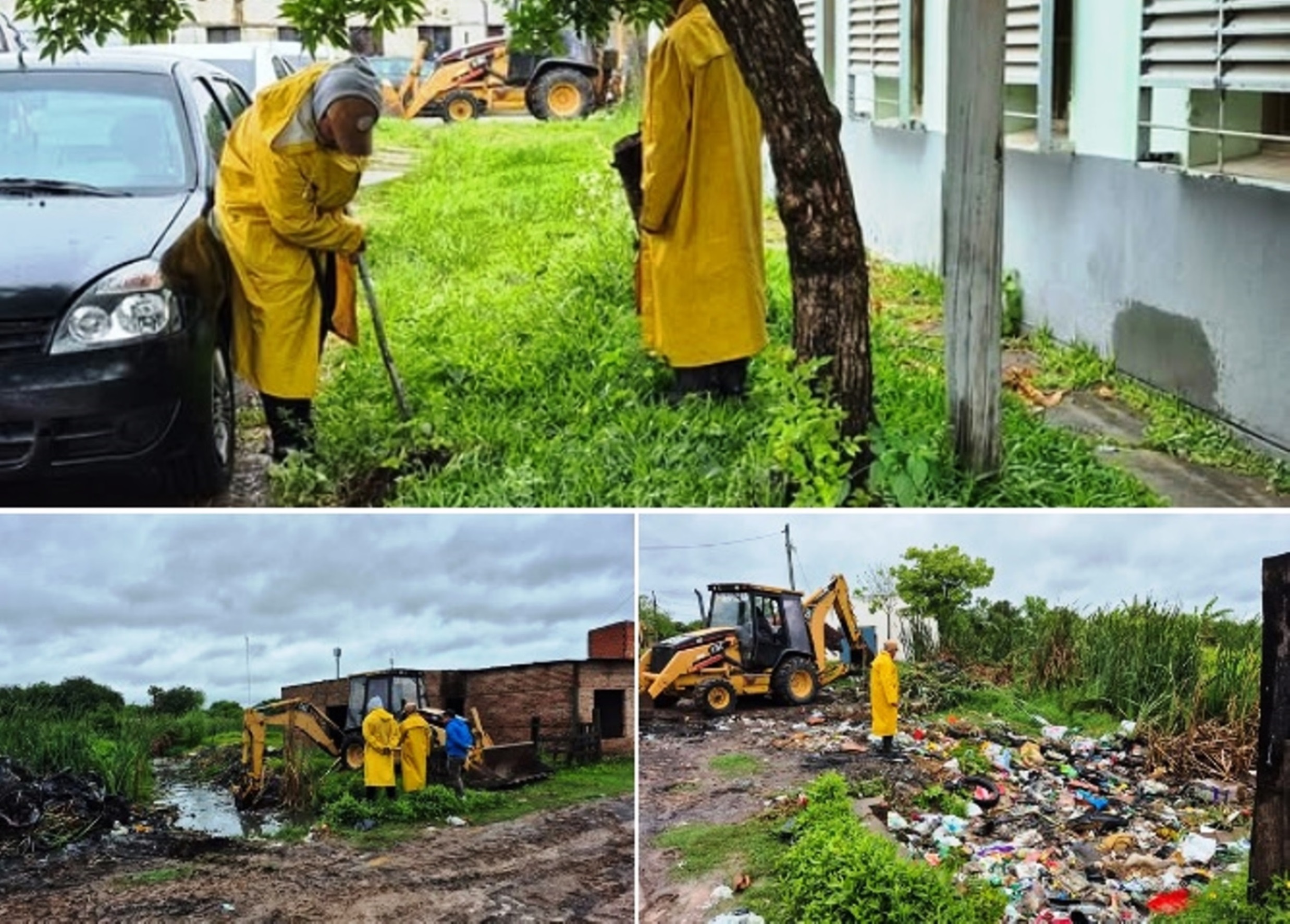 El municipio de Barranqueras desplegó operativos de limpieza tras las intensas lluvias