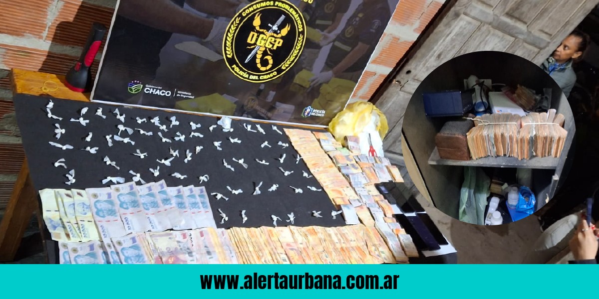 Incautan cocaína y más $1 millón en allanamiento en el barrio 13 de Diciembre: