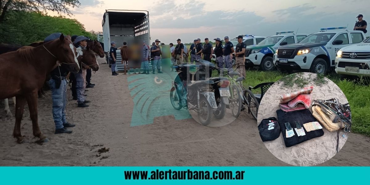 Quitilipi: cuatro demorados en una cuadrera, un menor involucrado