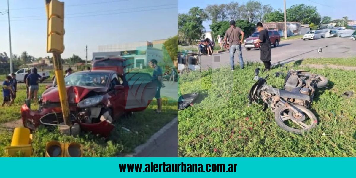 Trasladan a un niño de 12 años a Resistencia tras sufrir un fuerte choque en moto