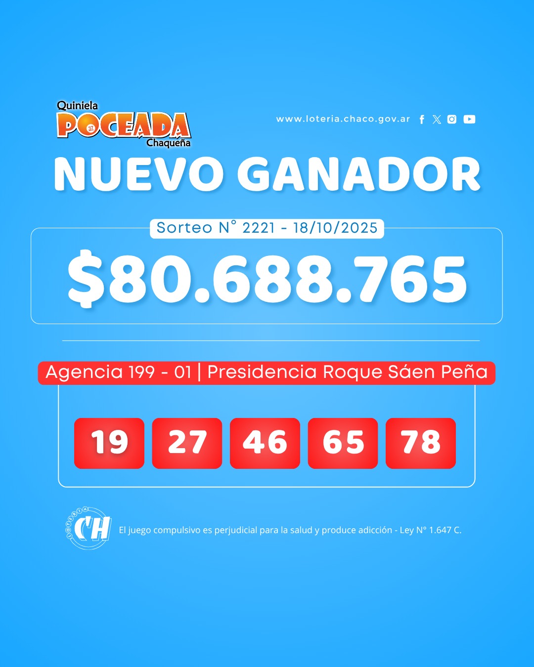 Sábado de festejo para uno solo en Sáenz Peña con la Poceada