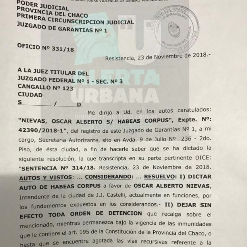 Papelón histórico y escandaloso de la justicia chaqueña
