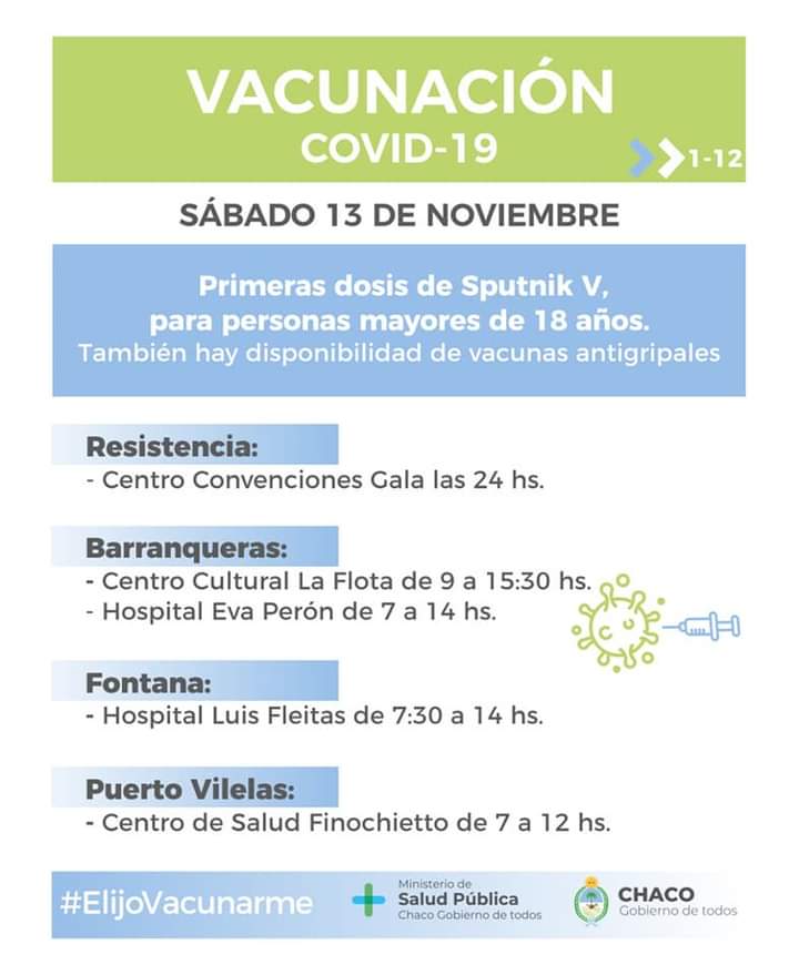 Salud: Vacunación contra el Covid-19 durante este sábado 