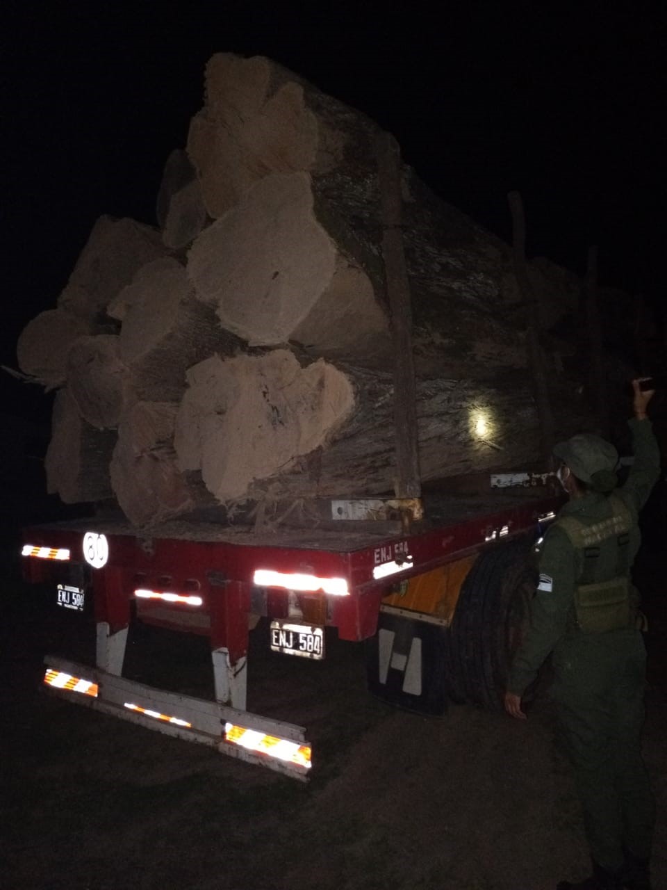 Gendarmería Nacional secuestró 30.000 kg de rollos de Algarrobo