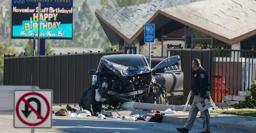 Accidente en Los Ángeles: un vehículo atropelló a 25 cadetes de la policía