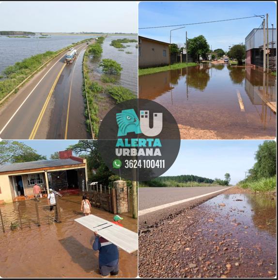 Río Uruguay: la creciente provocó el cierre de la RP94 y ya alcanzó a la RN14