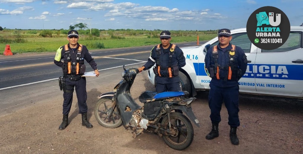 Sáenz Peña: un joven circulaba en una moto adulterada y la Policía lo recupero