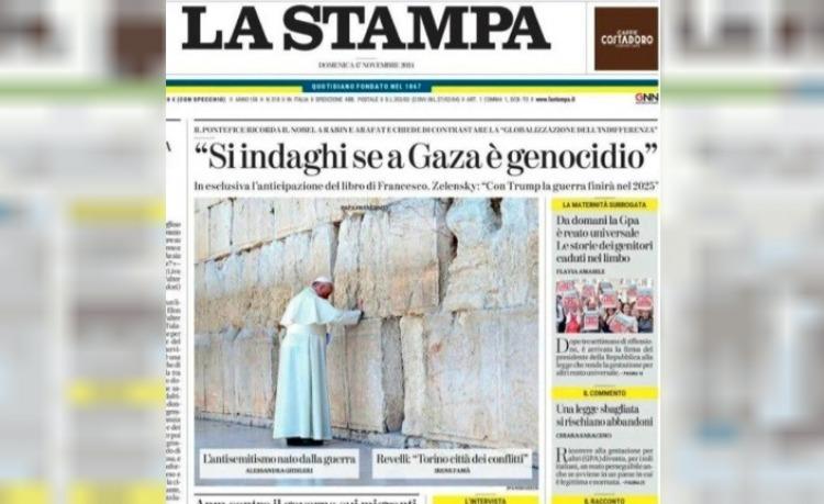 El Papa pidió investigar posibles crímenes de genocidio en Gaza