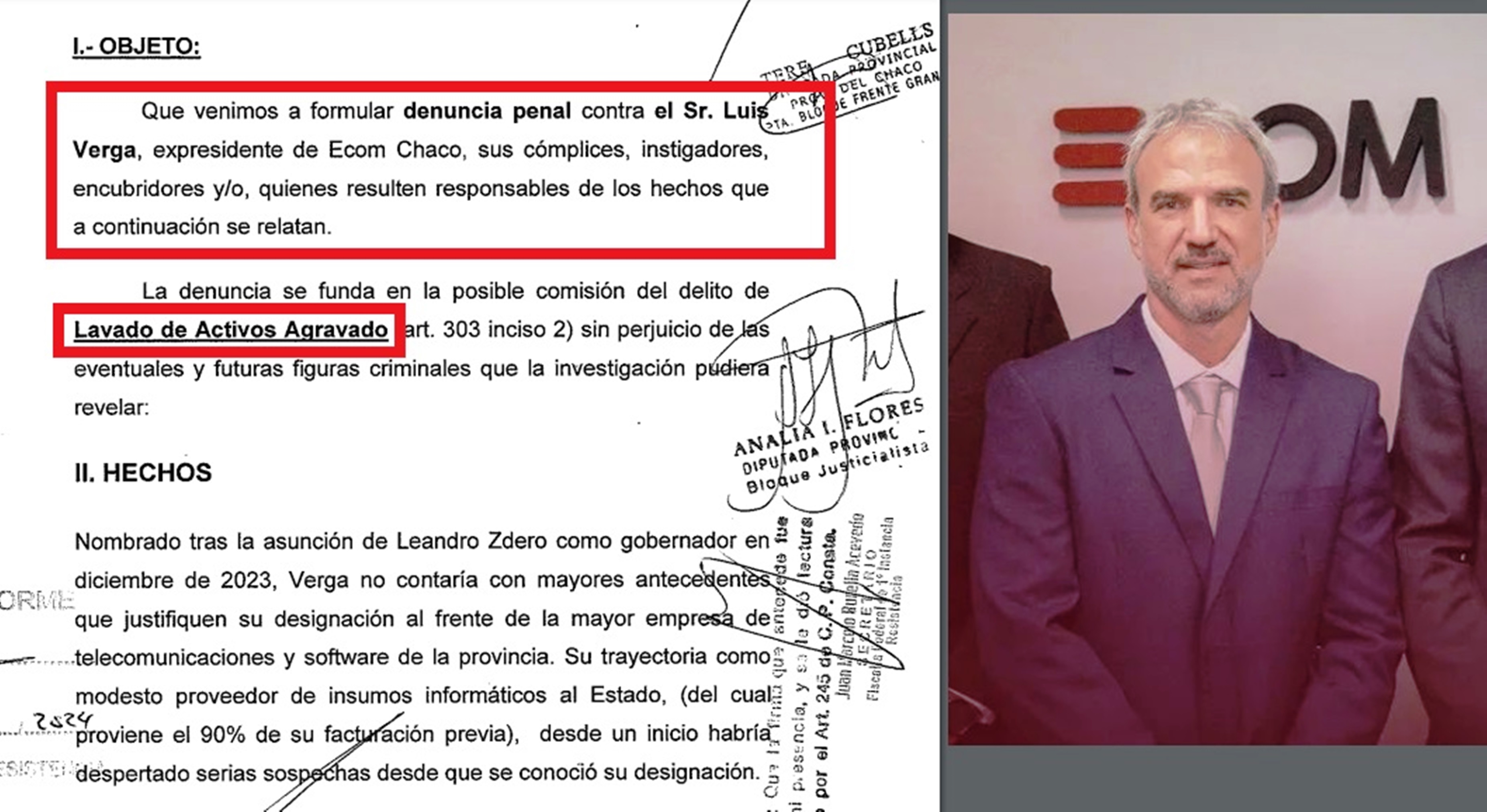 Diputados de la oposición denunciaron al ex presidente de ECOM por el desvío de casi 500 millones de pesos