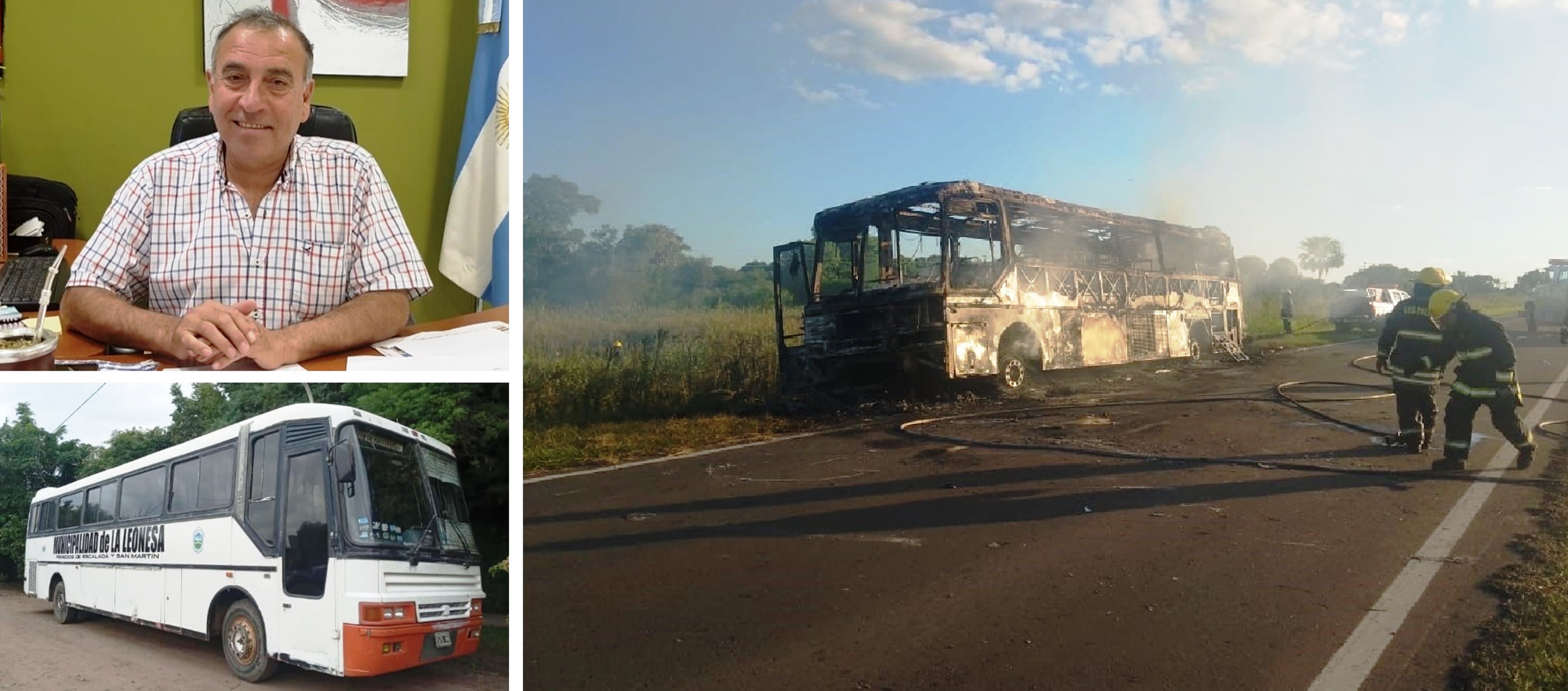 “Todos nuestros transportes tienen la RTO al día”, la palabra del intendente Carbajal tras el incendio del colectivo 