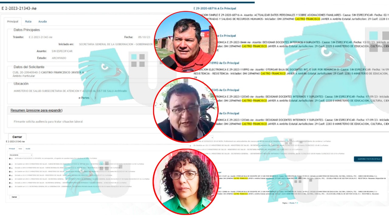 Los documentos que confirman el vínculo de Castro con los ministerios de Salud y Educación durante la anterior gestión 