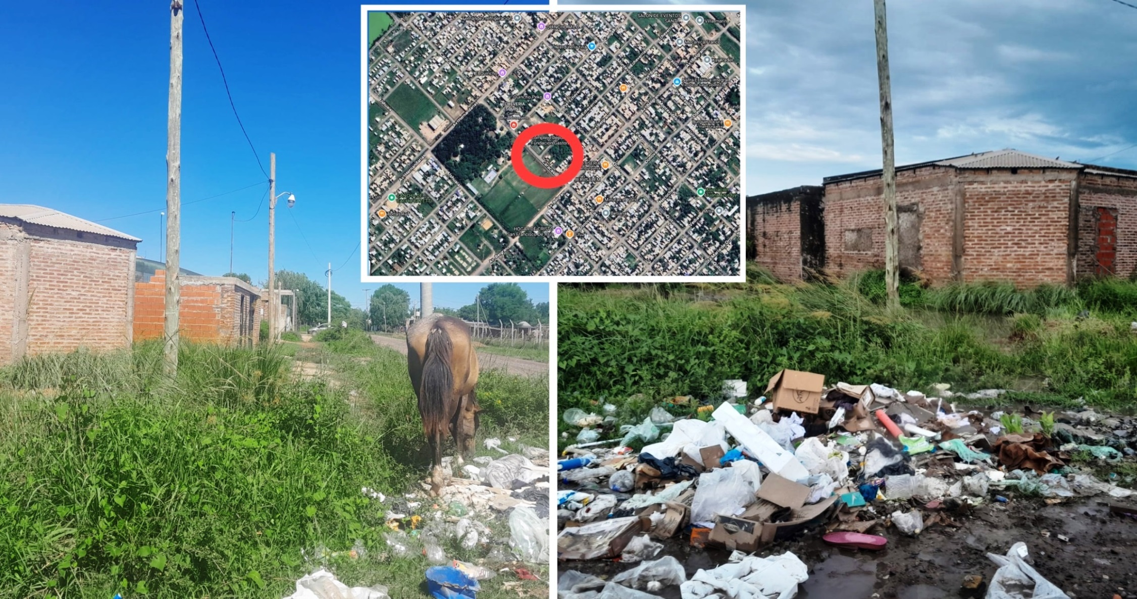 Vecinos reclaman por una casa abandonada en Echeverría y Caracas que obstruye desagües