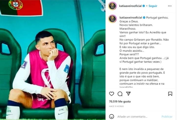Katia Averio hermana de Ronaldo le pidió al jugador que abandone el mundial Qatar 2022