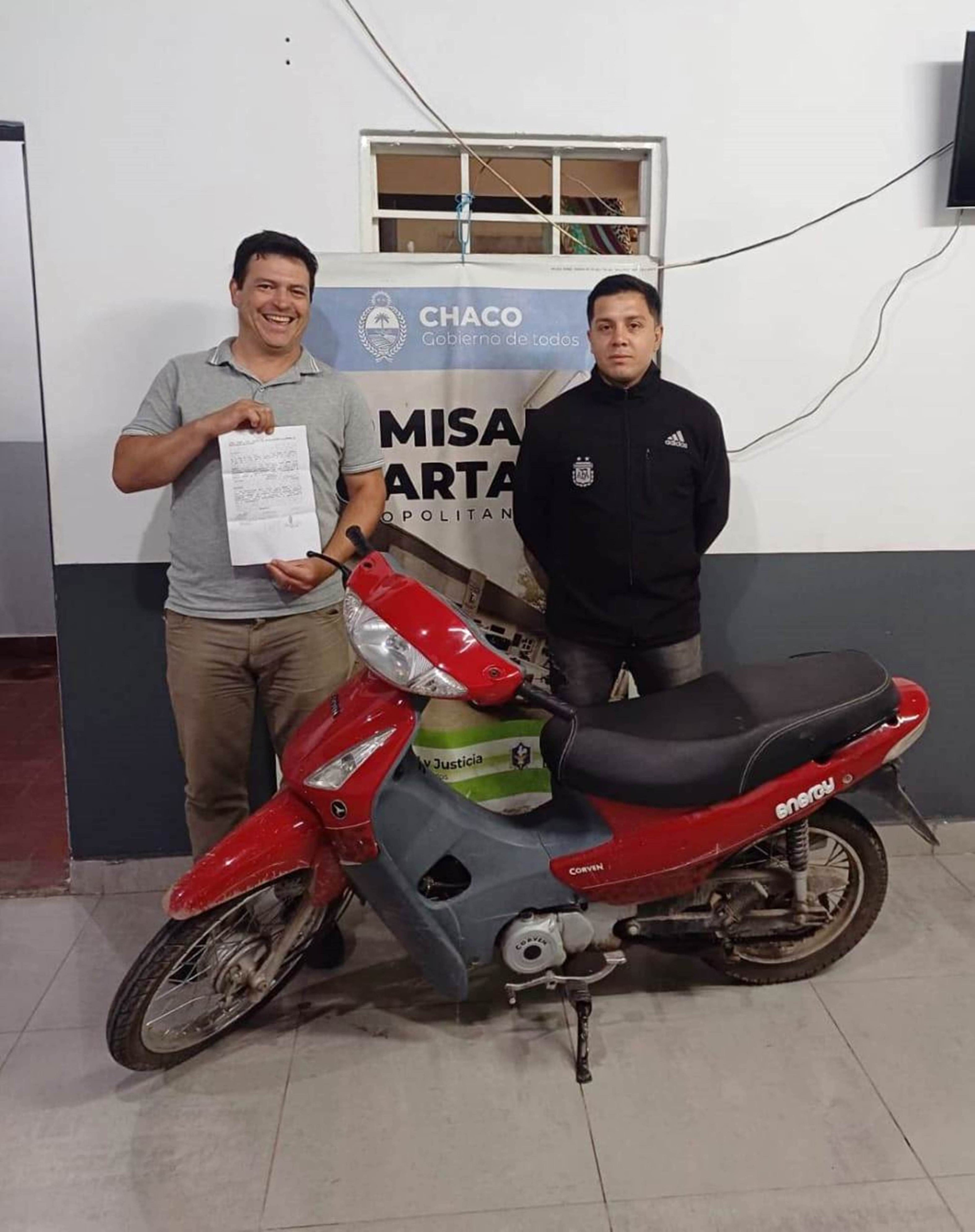 Reclamó en ALERTA URBANA y recuperó su moto: el agradecimiento de un docente de Resistencia