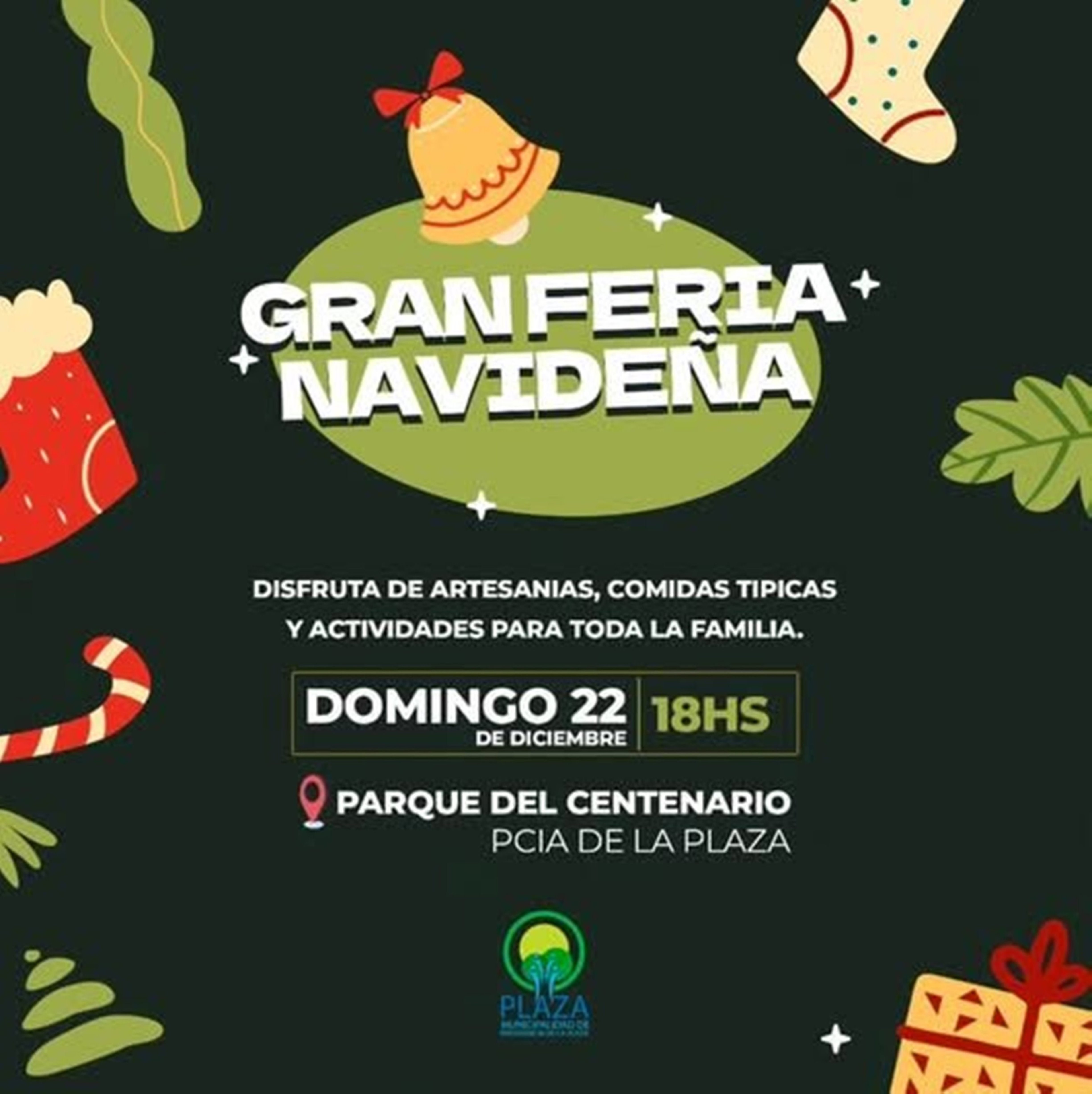 El municipio de Presidencia de la Plaza invita a la gran feria navideña