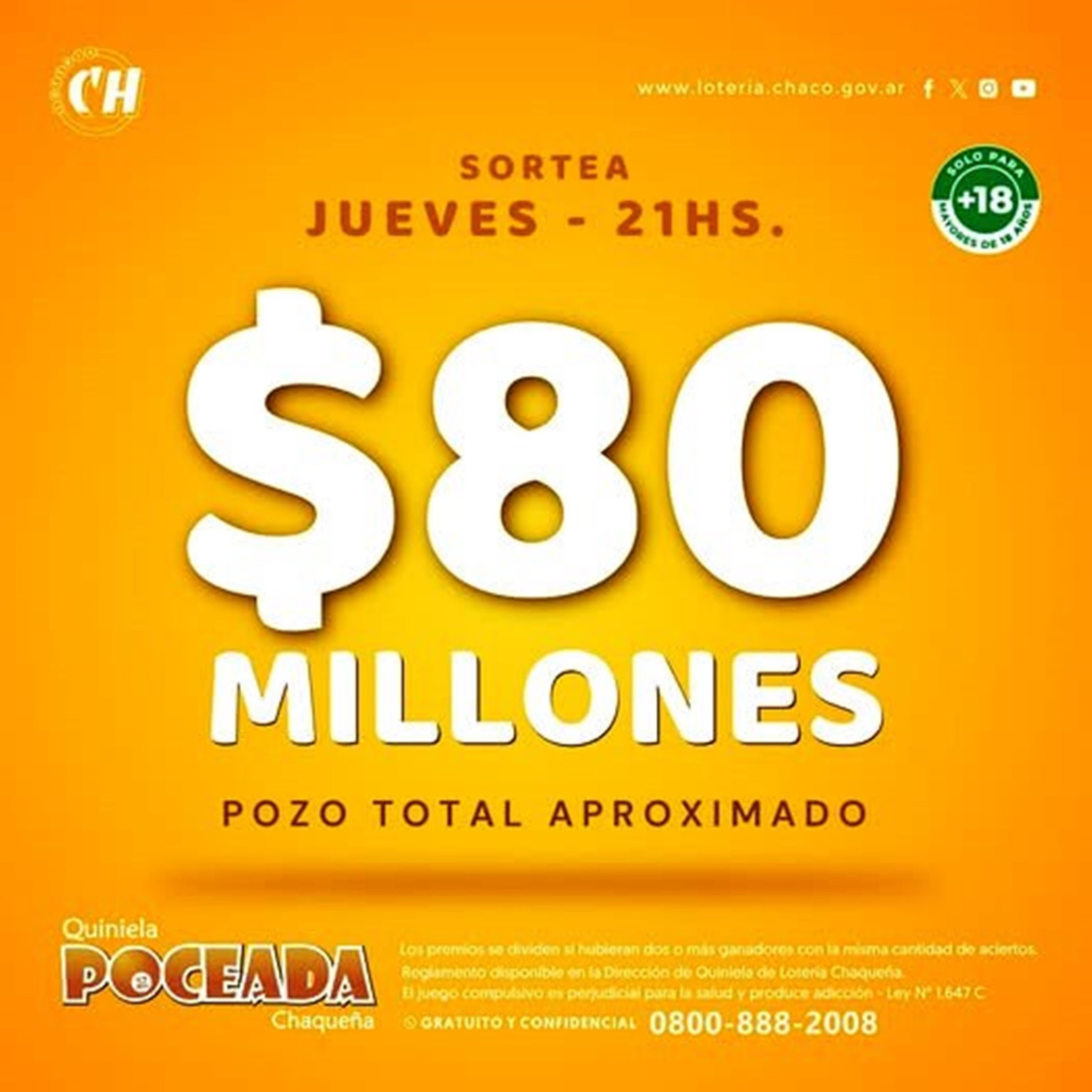 ¿Y si hoy se te da?: La Poceada pone en juego 80 millones de pesos este jueves