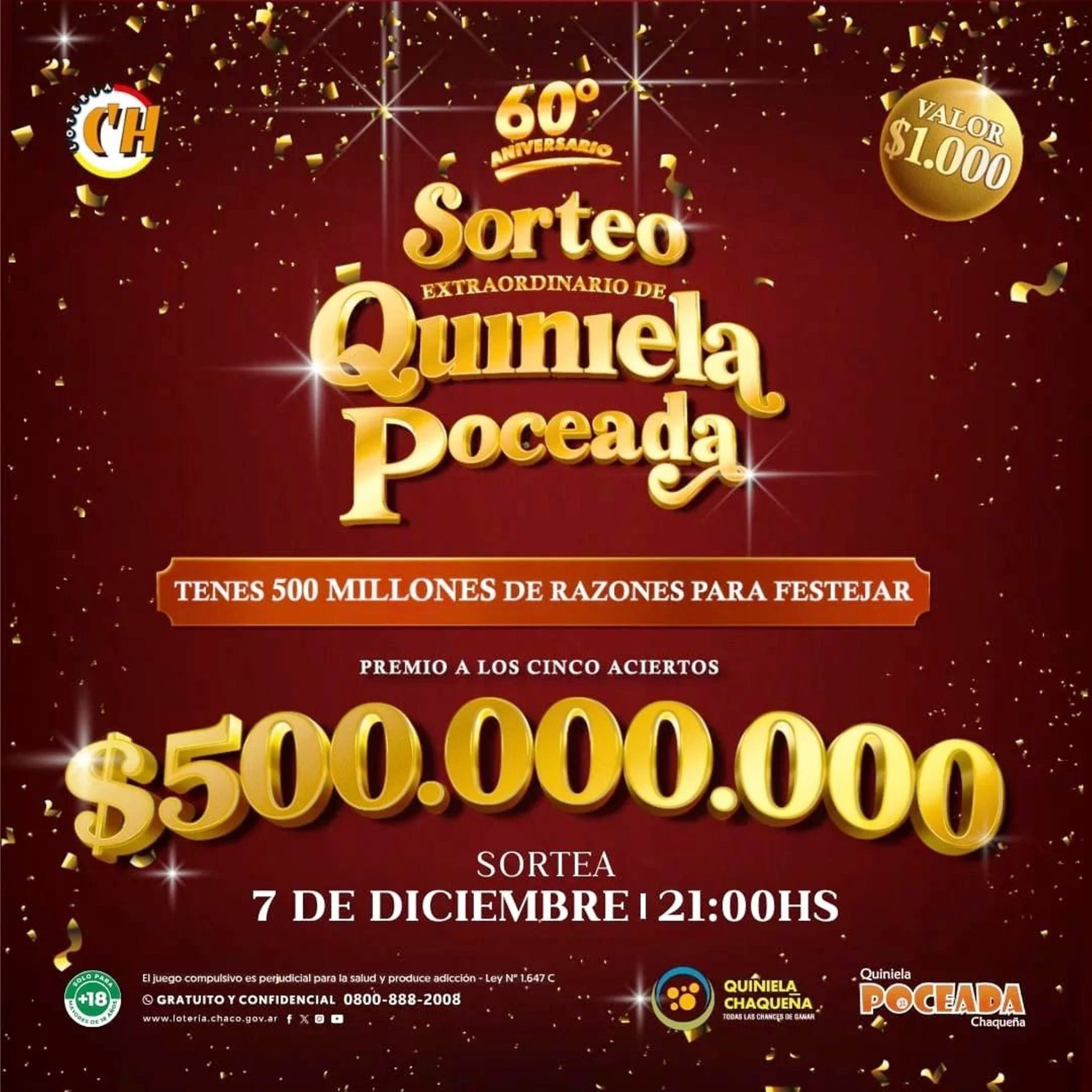 Ya se pueden hacer apuestas para la Poceada Extraordinaria de 500 palos