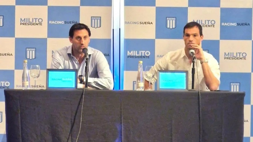 Milito anunció a Saja como mánager si lo eligen presidente de Racing
