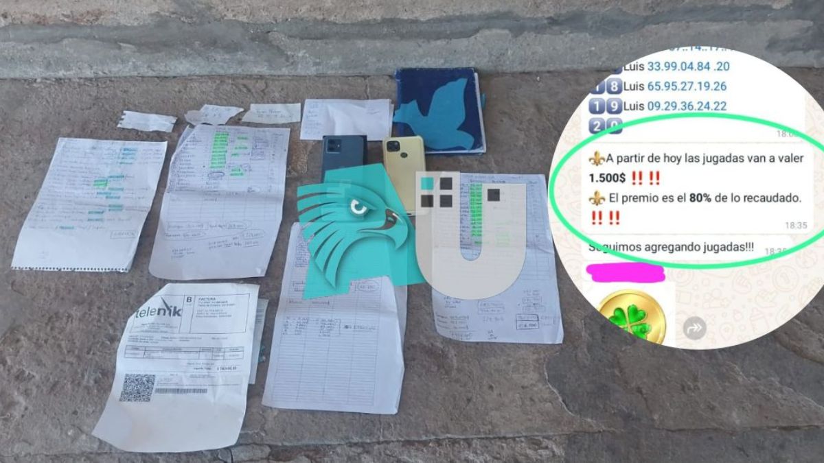 Red de quiniela ilegal por WhatsApp: la Policía incauta más de 11 millones de pesos en apuestas