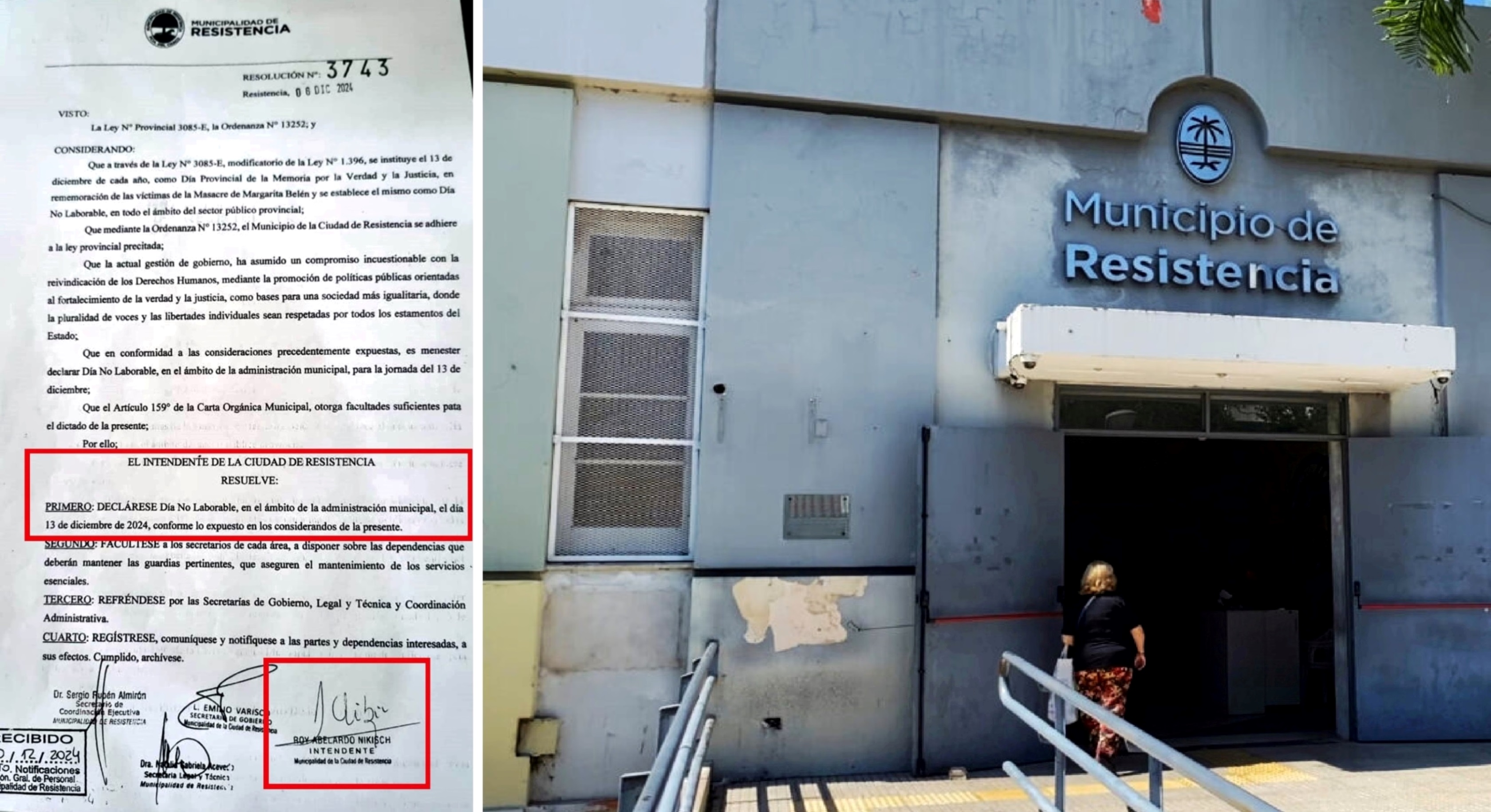 El viernes es asueto para el personal municipal de Resistencia por Margarita Belén
