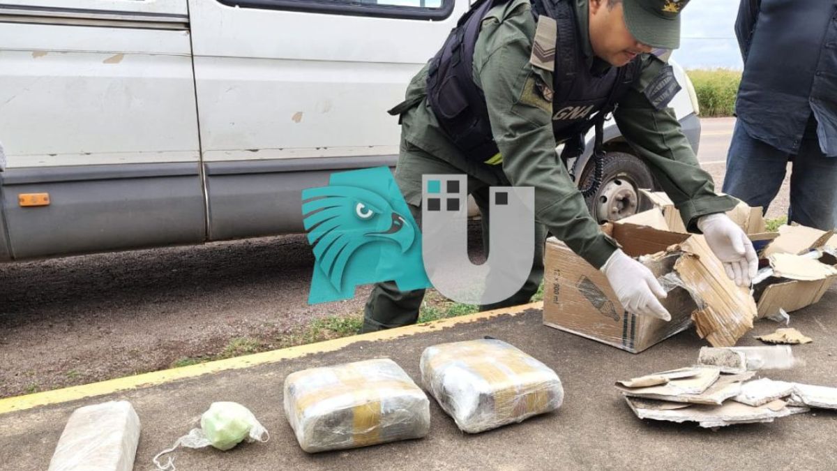 Gendarmería Nacional incautó más de 4 kilos de marihuana y 207 gramos de cocaína en un control de rutina en la Ruta 89