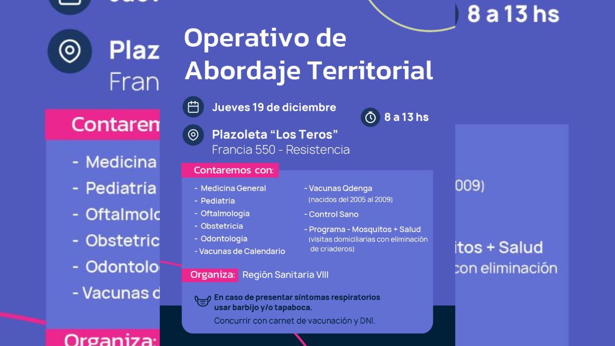 Abordaje territorial en la plazoleta “Los Teros” de Resistencia 