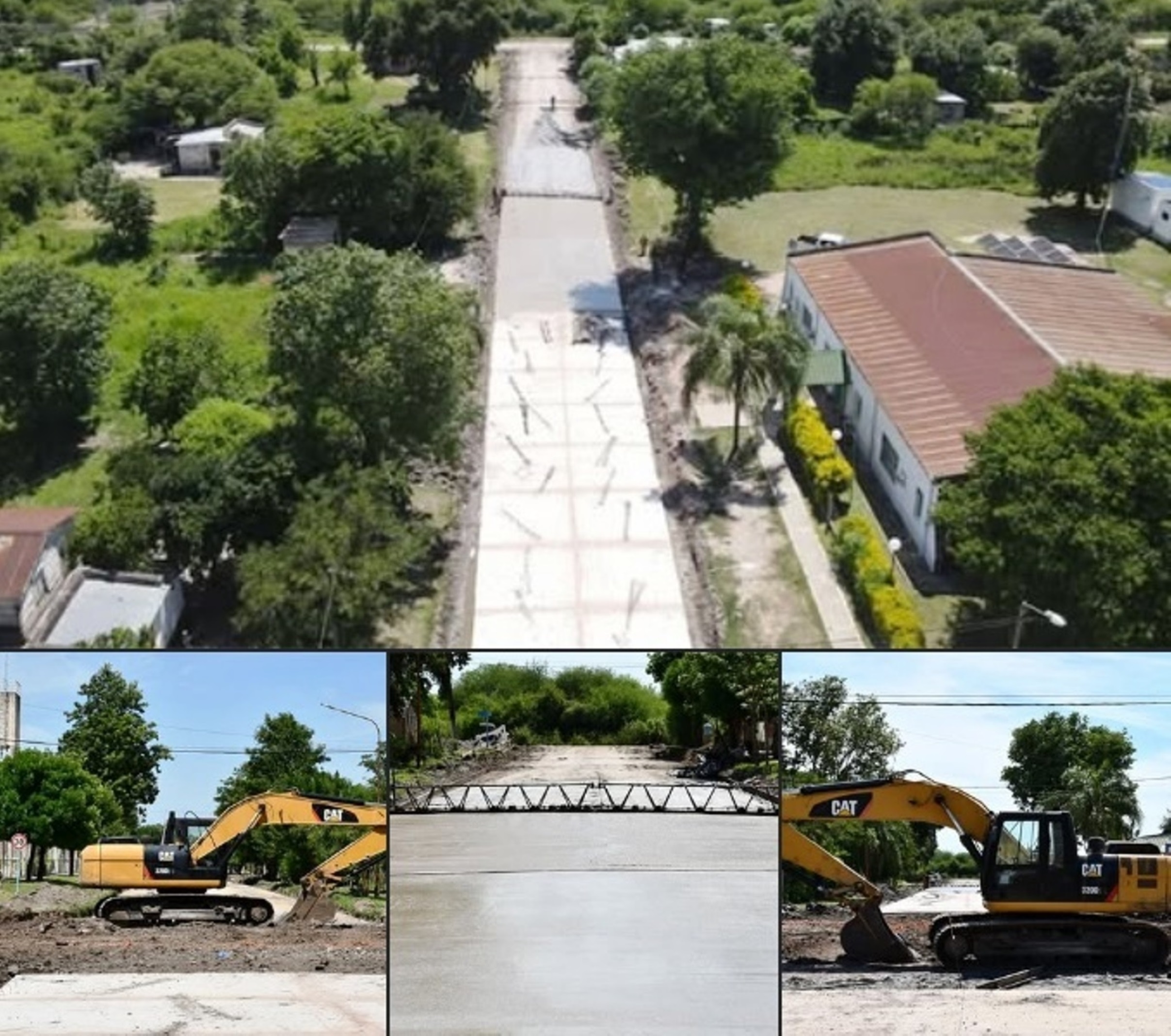 El municipio de Cote Lai destacó avance de las obras de pavimento urbano en la localidad