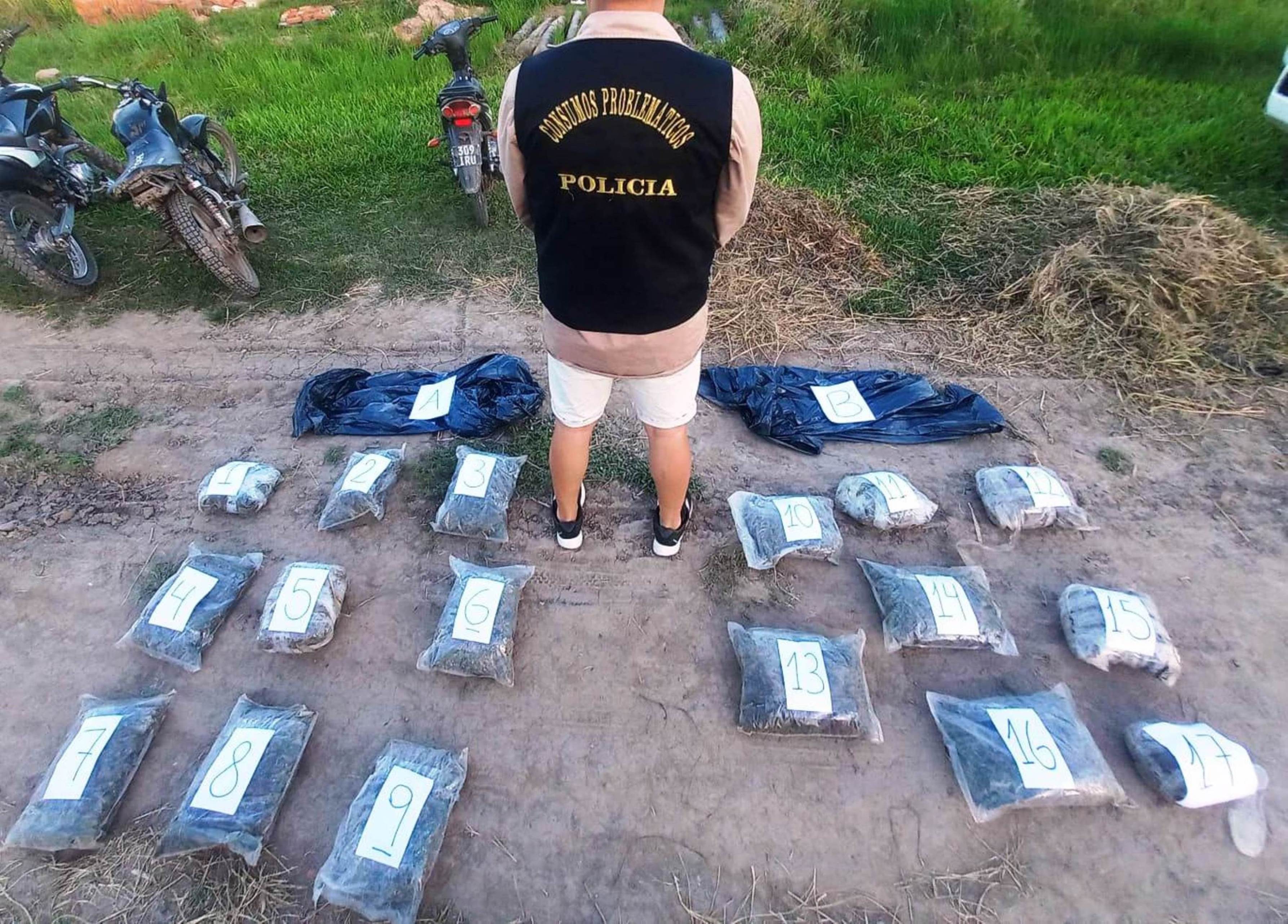 Decomisan más de 16 kilos de marihuana en Las Palmas y detienen a un joven