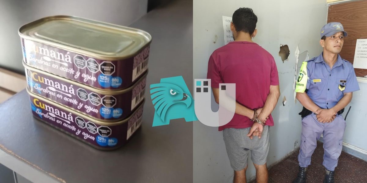 Detenido por llevarse latas de sardinas en un supermercado céntrico